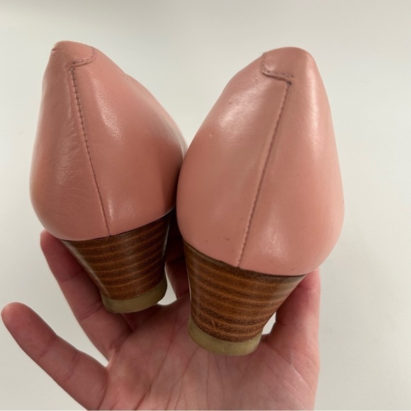 SaS womens heels size 10 pink Italian leather wedges orthopedic - Picture 9 of 13